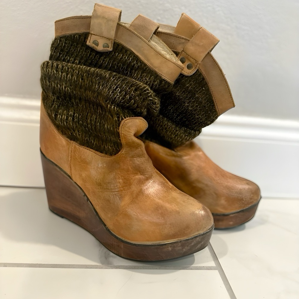 Bed Stu Bruges Wedge Slouchy Boots size 7.5
